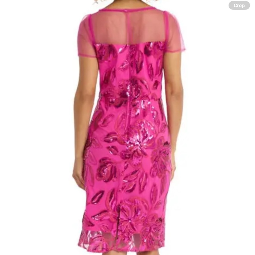 Maggy London Sequin Mesh Yoke Sheath Dress, size 2 - Picture 2 of 14